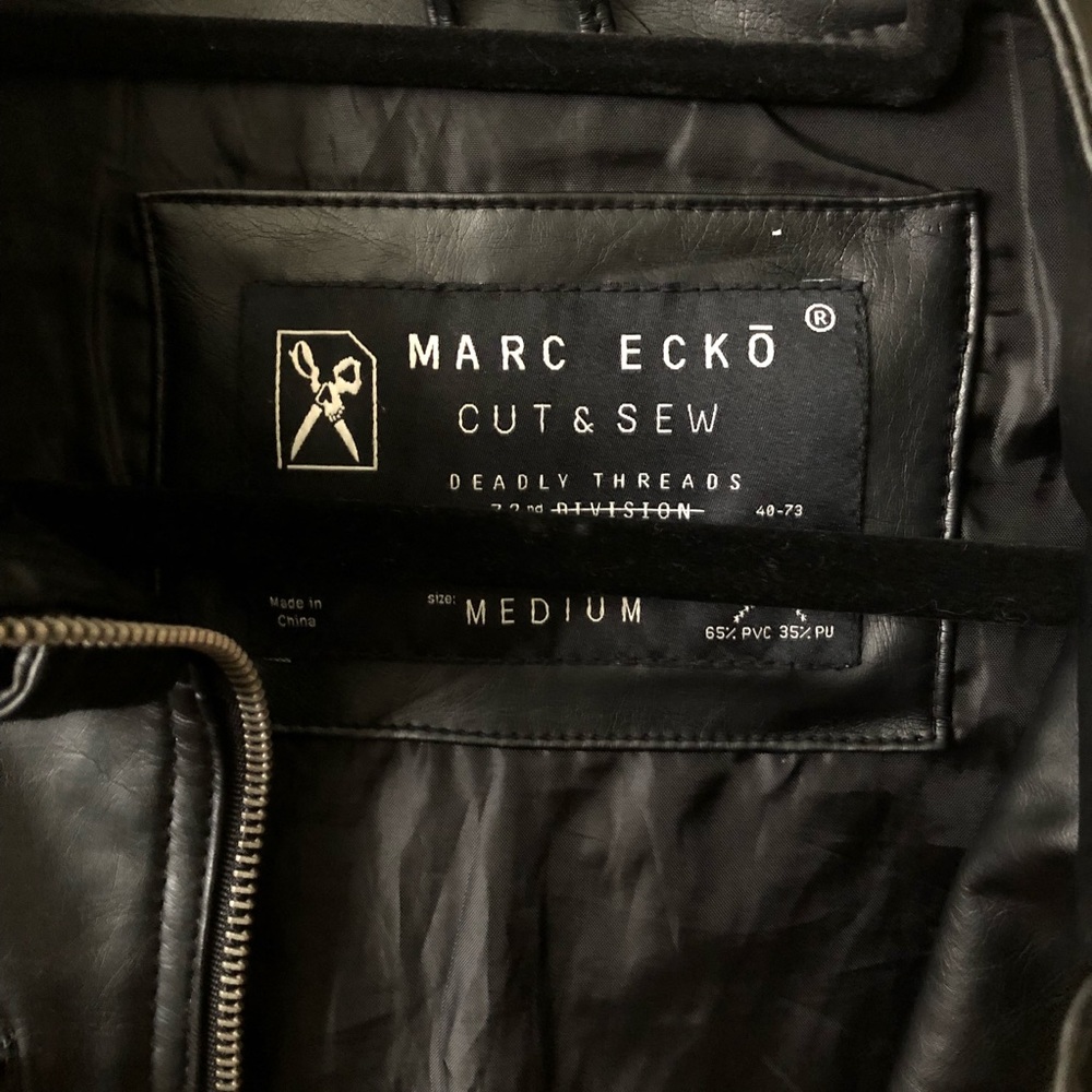 MARC ECKO CUT & SEW LEATHER JACKET DEADLY THREADS